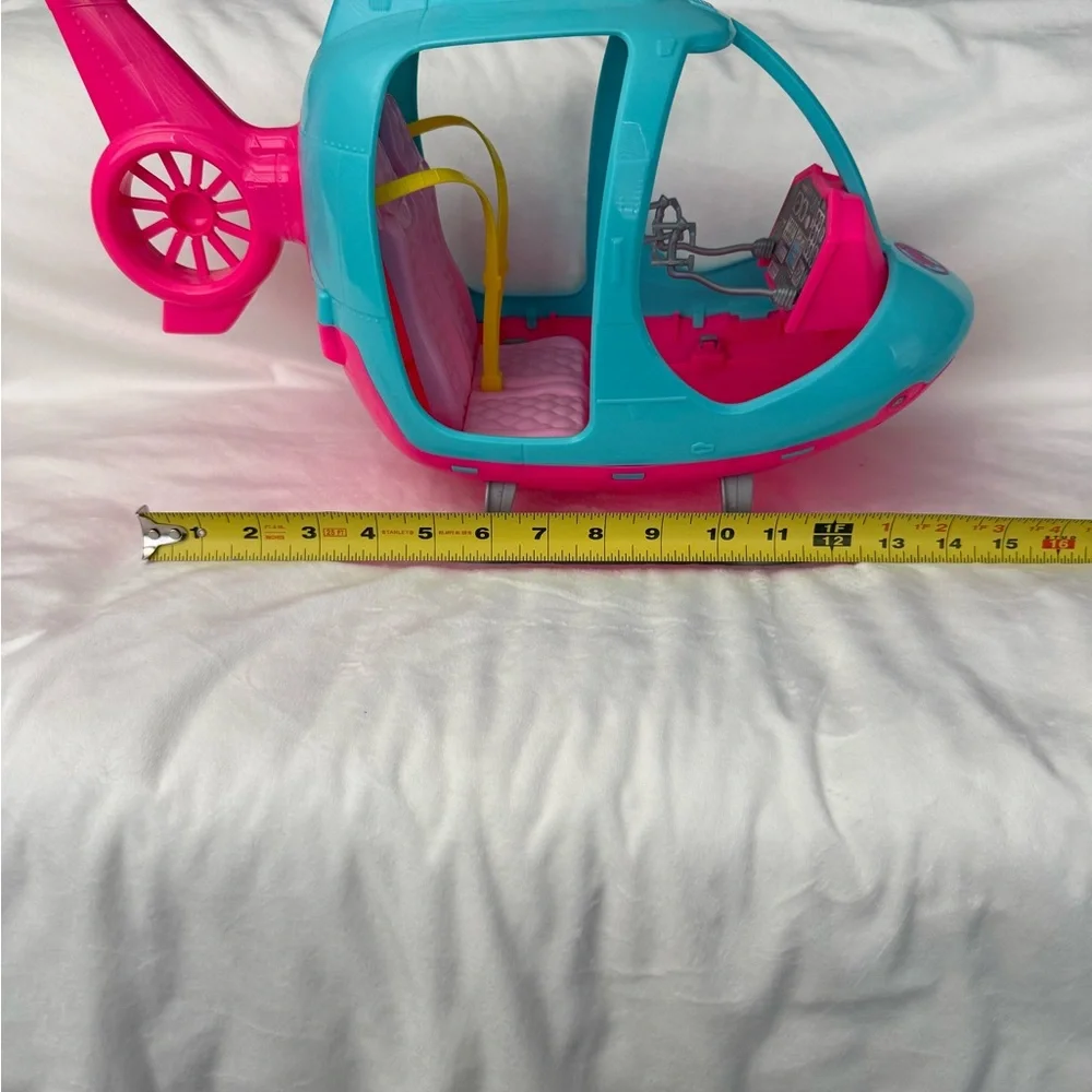 Mattel Pink and Blue Helicopter Vehicle Toy